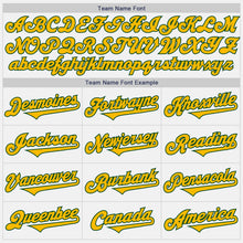 Load image into Gallery viewer, Custom White Gold-Green Authentic Two Tone Baseball Jersey