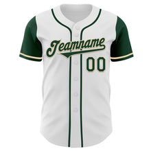Load image into Gallery viewer, Custom White Green-Cream Authentic Two Tone Baseball Jersey
