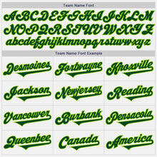 Load image into Gallery viewer, Custom White Green-Neon Green Authentic Two Tone Baseball Jersey