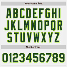 Load image into Gallery viewer, Custom White Green-Neon Green Authentic Two Tone Baseball Jersey