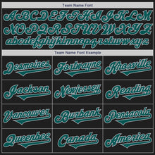 Load image into Gallery viewer, Custom Black Midnight Green-Gray Authentic Two Tone Baseball Jersey
