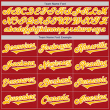Load image into Gallery viewer, Custom Red Gold-White Authentic Two Tone Baseball Jersey