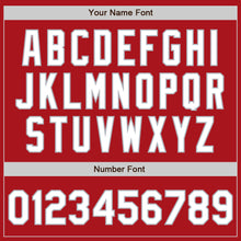 Load image into Gallery viewer, Custom Red White-Gray Authentic Two Tone Baseball Jersey