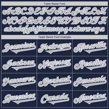 Load image into Gallery viewer, Custom Navy Gray-White Authentic Two Tone Baseball Jersey