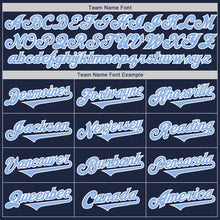 Load image into Gallery viewer, Custom Navy Light Blue-White Authentic Two Tone Baseball Jersey