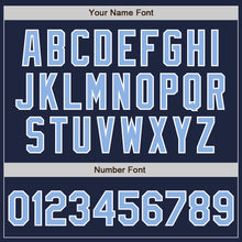 Load image into Gallery viewer, Custom Navy Light Blue-White Authentic Two Tone Baseball Jersey