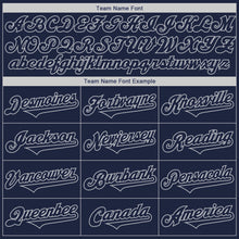 Load image into Gallery viewer, Custom Navy Gray Authentic Two Tone Baseball Jersey