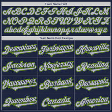 Load image into Gallery viewer, Custom Navy Gray-Neon Green Authentic Two Tone Baseball Jersey