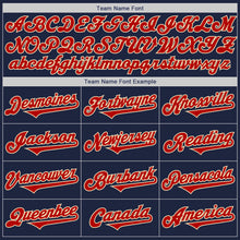 Load image into Gallery viewer, Custom Navy Red-Cream Authentic Two Tone Baseball Jersey