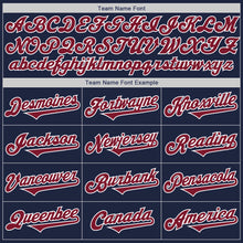 Load image into Gallery viewer, Custom Navy Crimson-White Authentic Two Tone Baseball Jersey