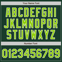 Load image into Gallery viewer, Custom Green Neon Green-White Authentic Two Tone Baseball Jersey