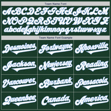 Load image into Gallery viewer, Custom Green White-Light Blue Authentic Two Tone Baseball Jersey