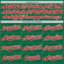 Load image into Gallery viewer, Custom Kelly Green Red-White Authentic Two Tone Baseball Jersey