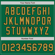 Load image into Gallery viewer, Custom Kelly Green Old Gold-Black Authentic Two Tone Baseball Jersey