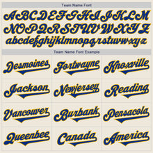 Load image into Gallery viewer, Custom Cream Royal-Gold Authentic Two Tone Baseball Jersey