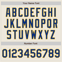 Load image into Gallery viewer, Custom Cream Royal-Gold Authentic Two Tone Baseball Jersey