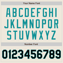 Load image into Gallery viewer, Custom Cream Black-Teal Authentic Two Tone Baseball Jersey