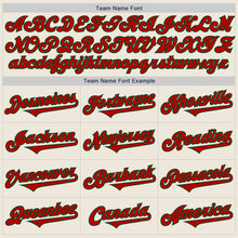Load image into Gallery viewer, Custom Cream Red-Green Authentic Two Tone Baseball Jersey