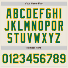 Load image into Gallery viewer, Custom Cream Kelly Green-Gold Authentic Two Tone Baseball Jersey