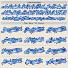Load image into Gallery viewer, Custom Cream Light Blue-Royal Authentic Two Tone Baseball Jersey