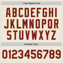 Load image into Gallery viewer, Custom Cream Crimson-Old Gold Authentic Two Tone Baseball Jersey