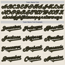 Load image into Gallery viewer, Custom Cream Olive-Black Authentic Two Tone Baseball Jersey