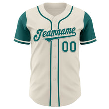 Load image into Gallery viewer, Custom Cream Teal Authentic Two Tone Baseball Jersey