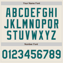Load image into Gallery viewer, Custom Cream Teal-Gray Authentic Two Tone Baseball Jersey