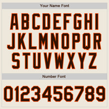 Load image into Gallery viewer, Custom Cream Brown-Orange Authentic Two Tone Baseball Jersey