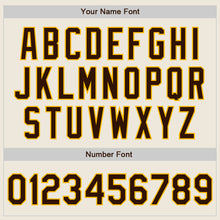 Load image into Gallery viewer, Custom Cream Brown-Gold Authentic Two Tone Baseball Jersey