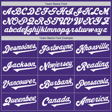 Load image into Gallery viewer, Custom Purple White Authentic Two Tone Baseball Jersey