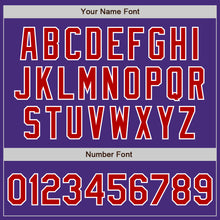 Load image into Gallery viewer, Custom Purple Red-White Authentic Two Tone Baseball Jersey
