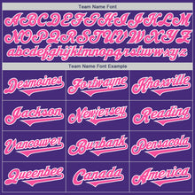 Load image into Gallery viewer, Custom Purple Pink-White Authentic Two Tone Baseball Jersey