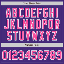 Load image into Gallery viewer, Custom Purple Pink-White Authentic Two Tone Baseball Jersey