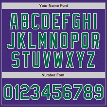 Load image into Gallery viewer, Custom Purple Kelly Green-White Authentic Two Tone Baseball Jersey