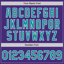 Load image into Gallery viewer, Custom Purple Teal-White Authentic Two Tone Baseball Jersey