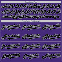 Load image into Gallery viewer, Custom Purple Black-Gray Authentic Two Tone Baseball Jersey