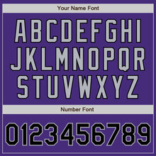 Load image into Gallery viewer, Custom Purple Black-Gray Authentic Two Tone Baseball Jersey