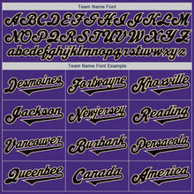 Load image into Gallery viewer, Custom Purple Black-Cream Authentic Two Tone Baseball Jersey