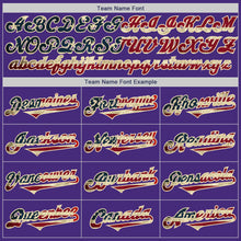 Load image into Gallery viewer, Custom Purple Vintage USA Flag Black-Cream Authentic Two Tone Baseball Jersey