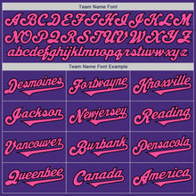 Load image into Gallery viewer, Custom Purple Pink-Black Authentic Two Tone Baseball Jersey