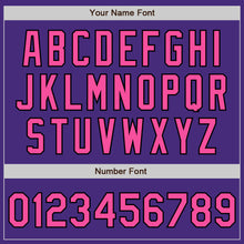 Load image into Gallery viewer, Custom Purple Pink-Black Authentic Two Tone Baseball Jersey