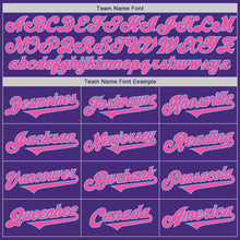 Load image into Gallery viewer, Custom Purple Pink-Light Blue Authentic Two Tone Baseball Jersey