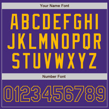 Load image into Gallery viewer, Custom Purple Gold Authentic Two Tone Baseball Jersey