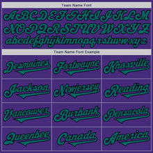 Load image into Gallery viewer, Custom Purple Teal-Black Authentic Two Tone Baseball Jersey
