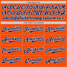 Load image into Gallery viewer, Custom Orange Navy-White Authentic Two Tone Baseball Jersey