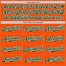 Load image into Gallery viewer, Custom Orange Green-White Authentic Two Tone Baseball Jersey