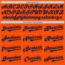 Load image into Gallery viewer, Custom Orange Navy Authentic Two Tone Baseball Jersey
