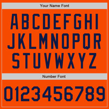 Load image into Gallery viewer, Custom Orange Navy Authentic Two Tone Baseball Jersey