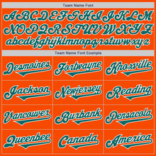 Load image into Gallery viewer, Custom Orange Teal-White Authentic Two Tone Baseball Jersey